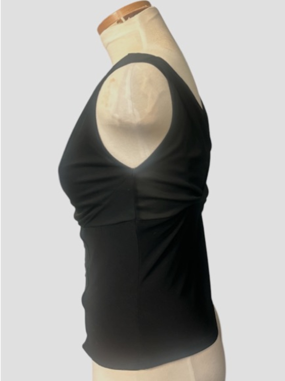 Forever 21 Vintage Sleek Black Sleeveless Tank with Faux Corset Size Small - Picture 5 of 8